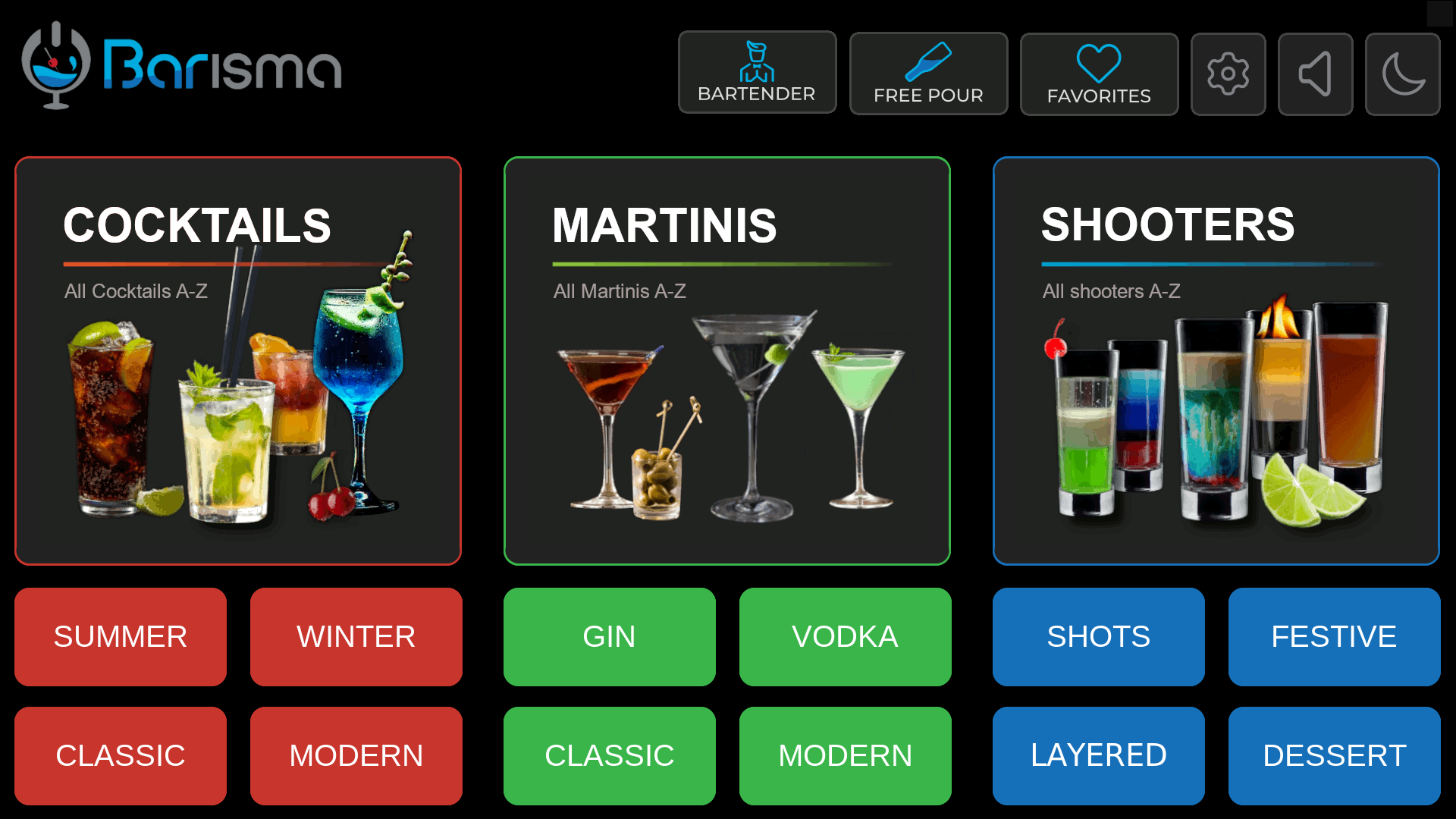 Barisma Built-in Bartender (Black)